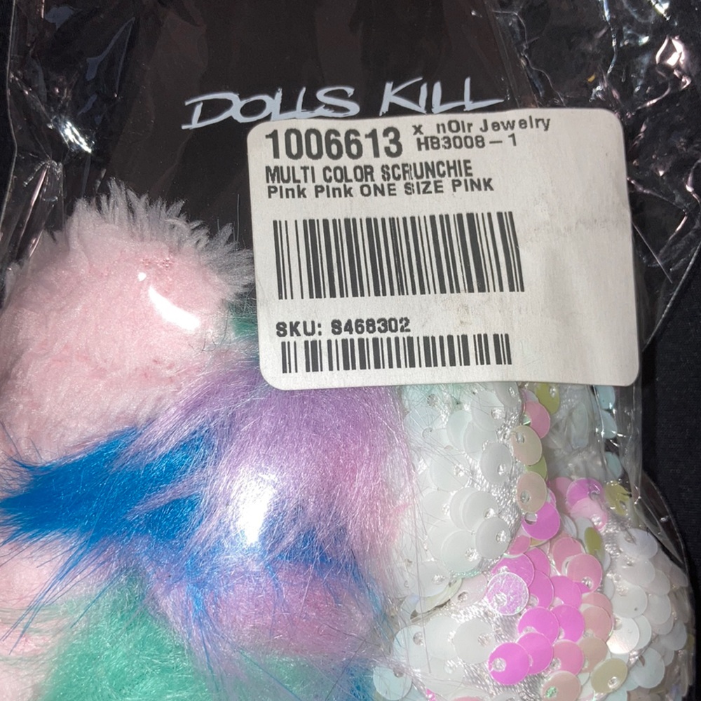 Multi color  hair scrunchie